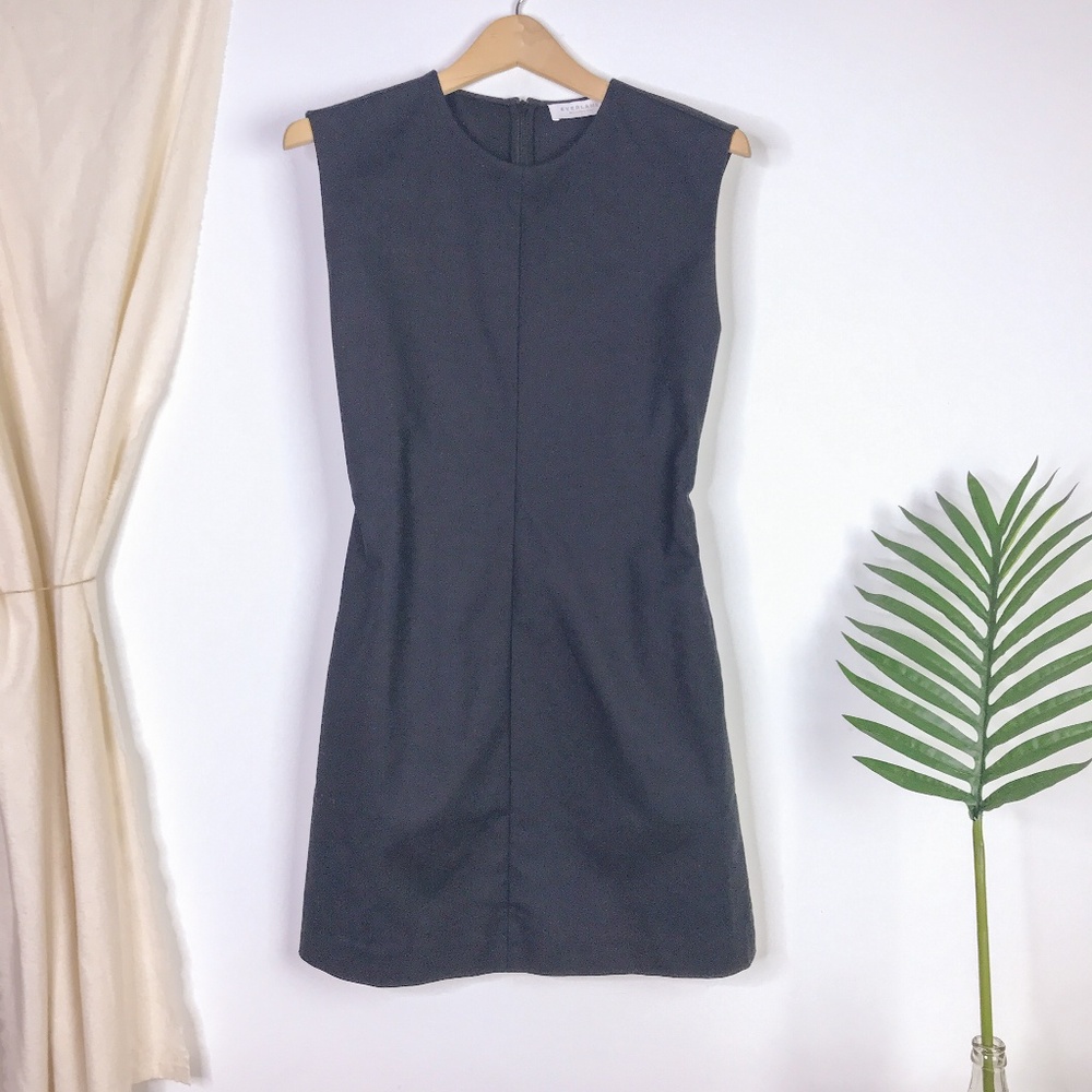 Everlane Clean Cotton Sheath Dress in Black Size 0